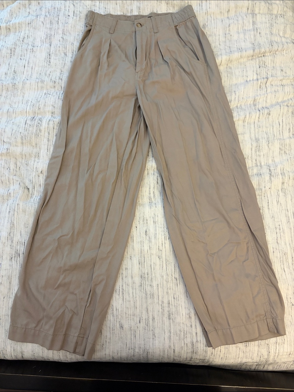 Madewell Harlow Wide Leg Pants in Taupe